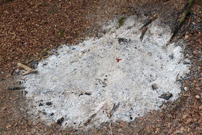 ... and the fire was still glowing!