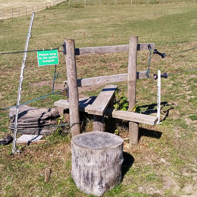 FIRST stile - over an electric fence!